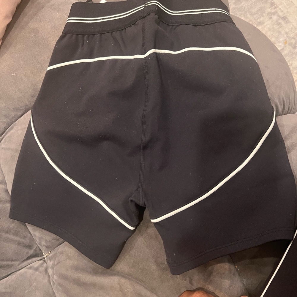 ALO Yoga Black Shorts with White Accents